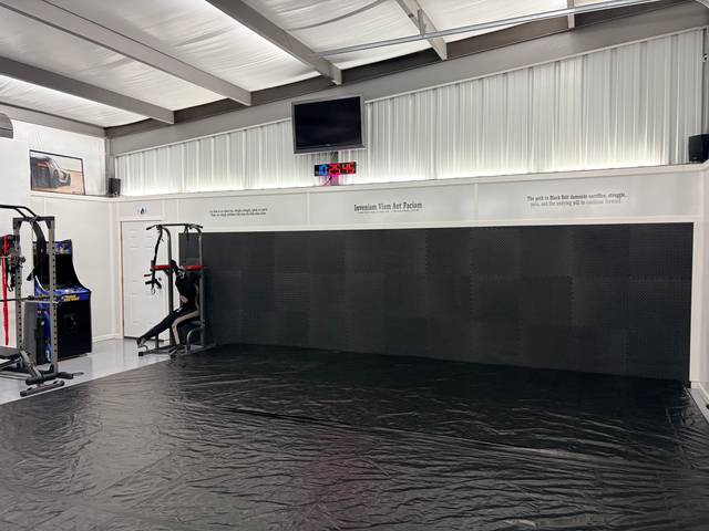 The Driftwood Martial Arts Gym and Training Mats.